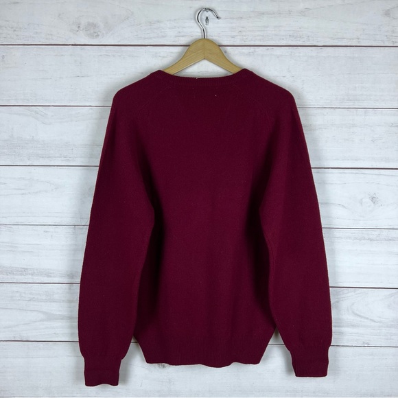 Vintage Burberrys x Pringle V-Neck Wool Pullover Sweater Size 42 Medum - Picture 2 of 3